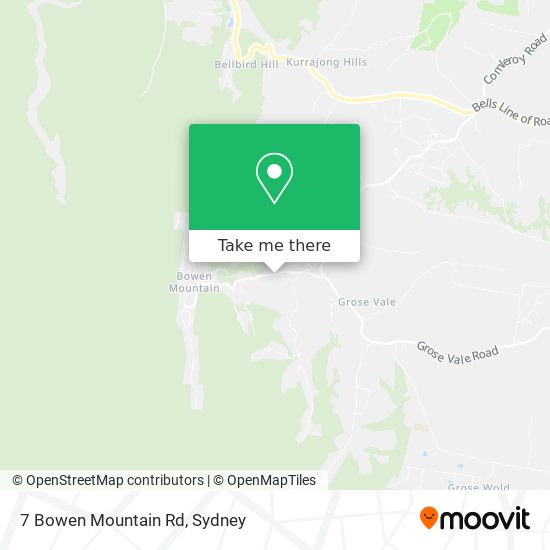 7 Bowen Mountain Rd map