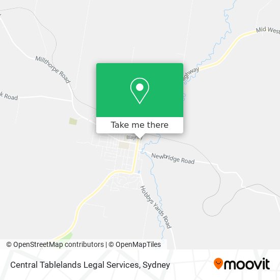 Mapa Central Tablelands Legal Services