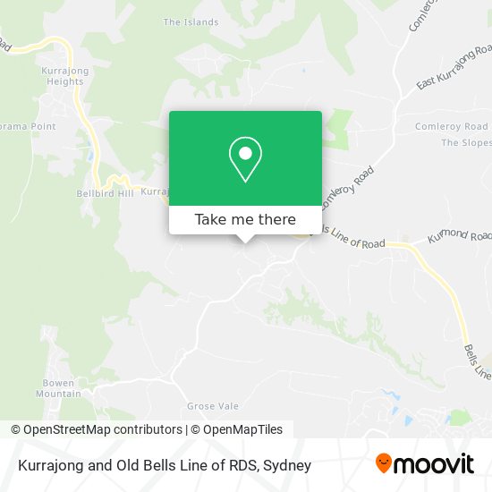 Kurrajong and Old Bells Line of RDS map
