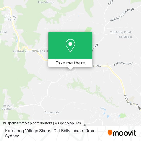 Kurrajong Village Shops, Old Bells Line of Road map