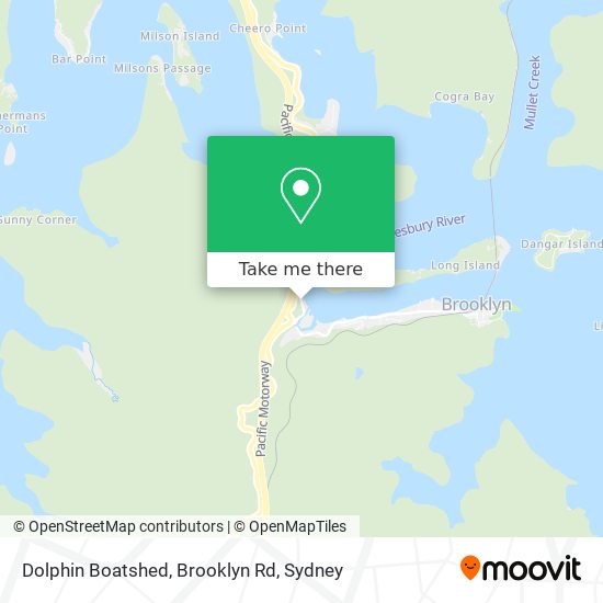 Dolphin Boatshed, Brooklyn Rd map