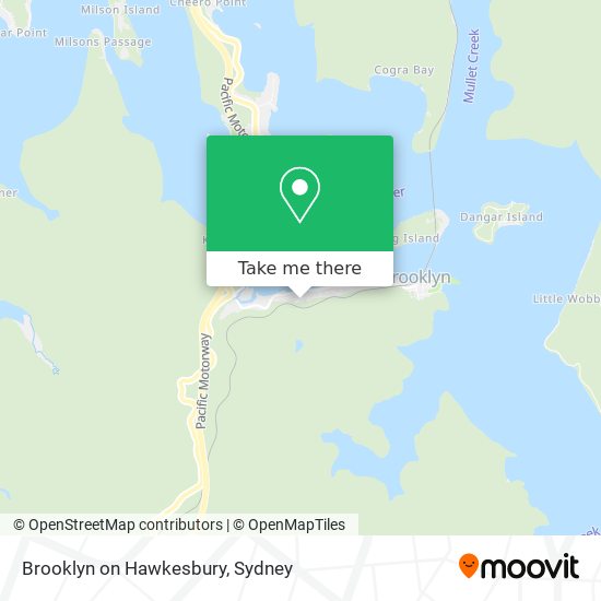 Brooklyn on Hawkesbury map