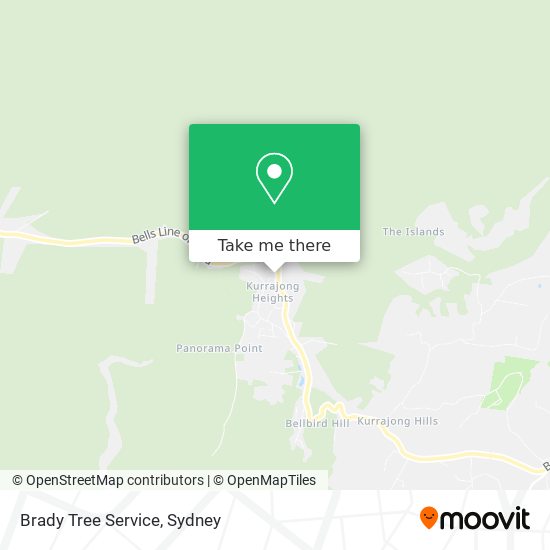 Mapa Brady Tree Service