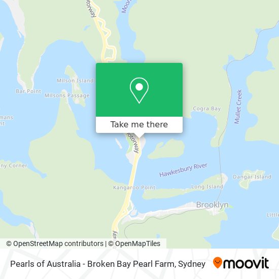 Pearls of Australia - Broken Bay Pearl Farm map
