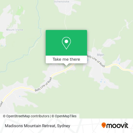 Madisons Mountain Retreat map