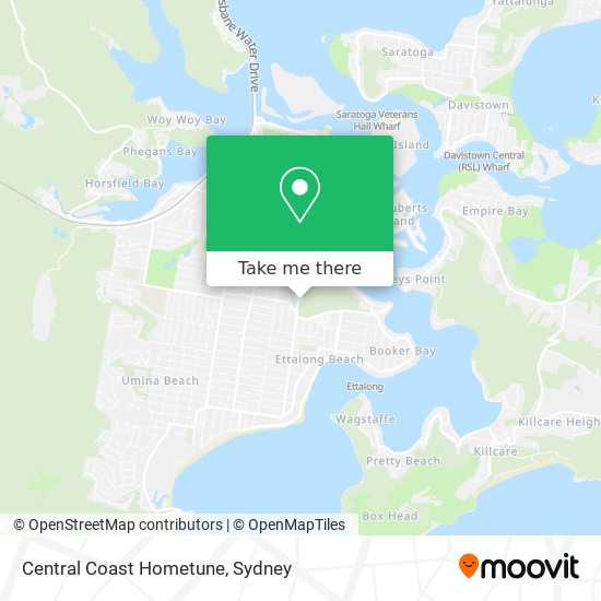 Mapa Central Coast Hometune