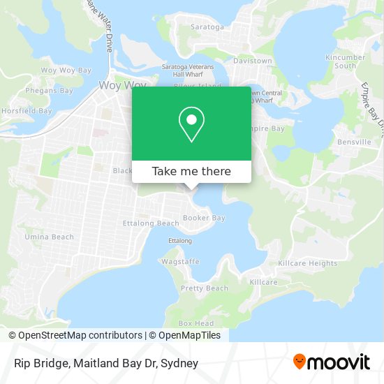 Rip Bridge, Maitland Bay Dr map