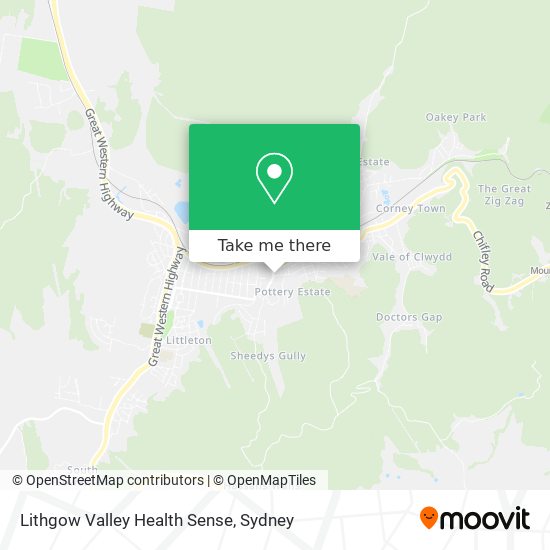 Lithgow Valley Health Sense map