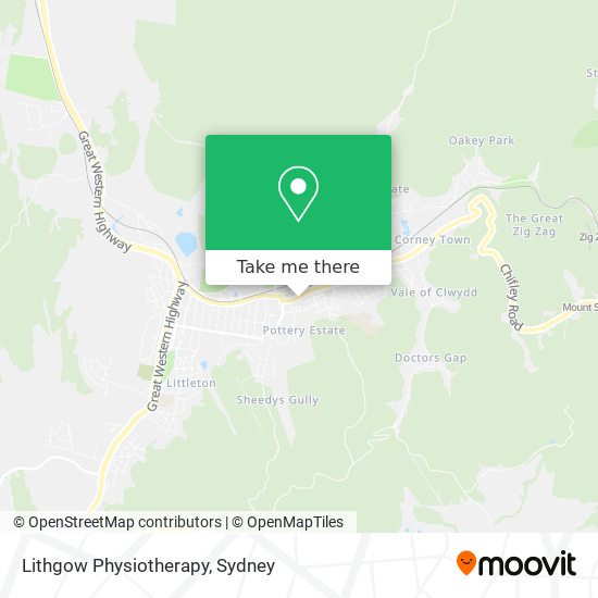 Mapa Lithgow Physiotherapy