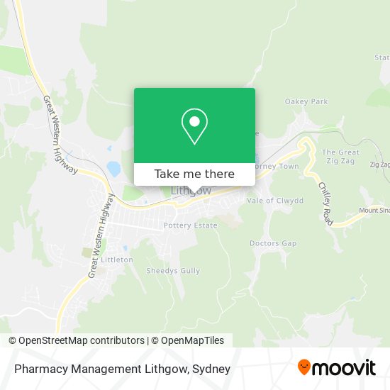 Pharmacy Management Lithgow map