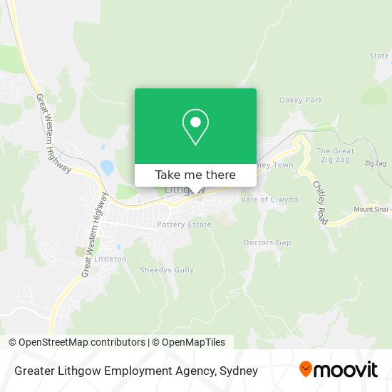 Greater Lithgow Employment Agency map