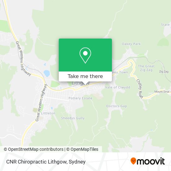 CNR Chiropractic Lithgow map