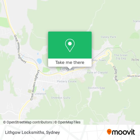 Lithgow Locksmiths map