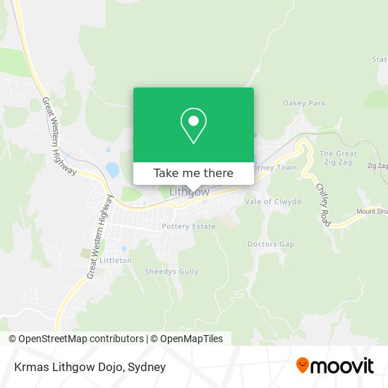 Krmas Lithgow Dojo map