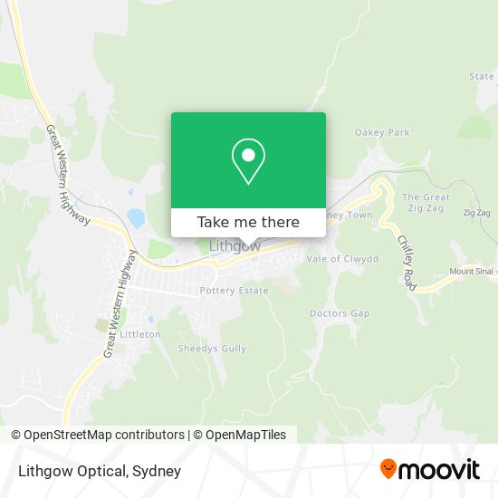 Lithgow Optical map