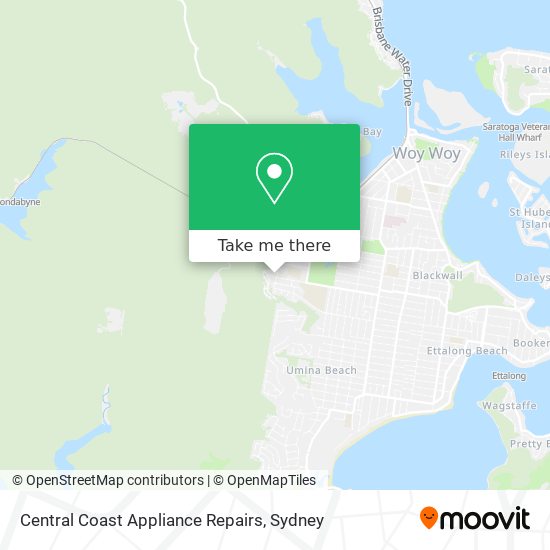 Mapa Central Coast Appliance Repairs