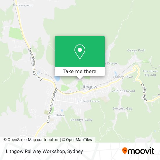 Lithgow Railway Workshop map