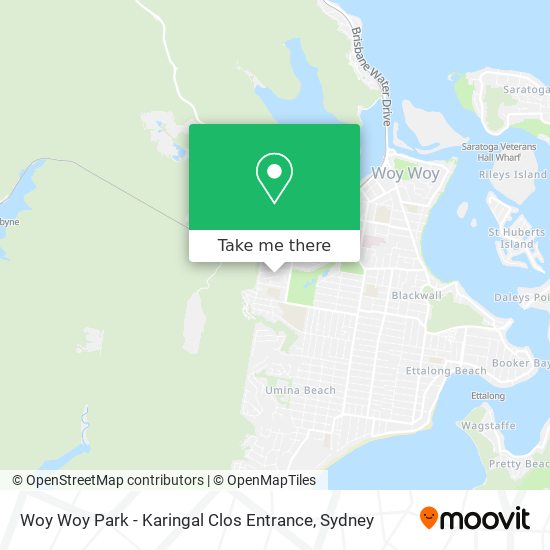 Woy Woy Park - Karingal Clos Entrance map