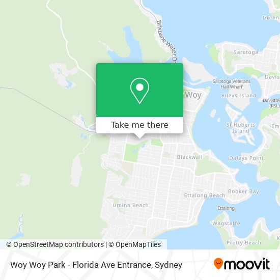 Woy Woy Park - Florida Ave Entrance map