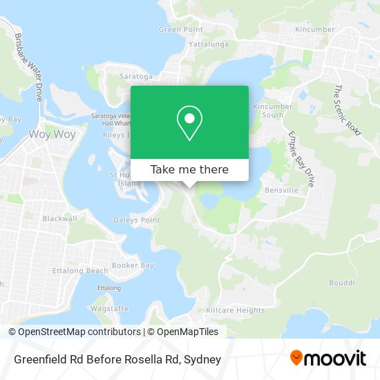 Greenfield Rd Before Rosella Rd map