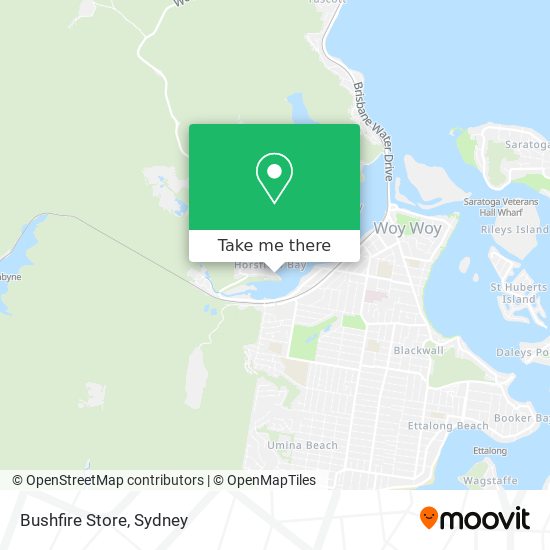 Bushfire Store map