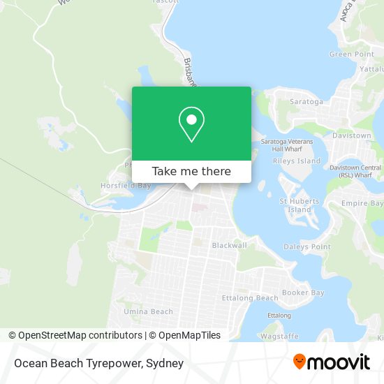Ocean Beach Tyrepower map