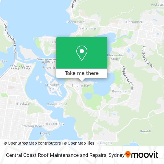 Central Coast Roof Maintenance and Repairs map