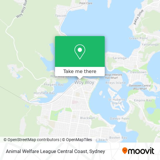 Animal Welfare League Central Coast map