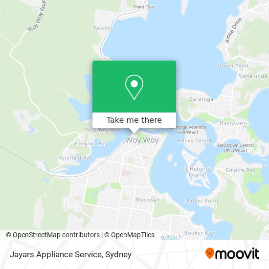 Jayars Appliance Service map