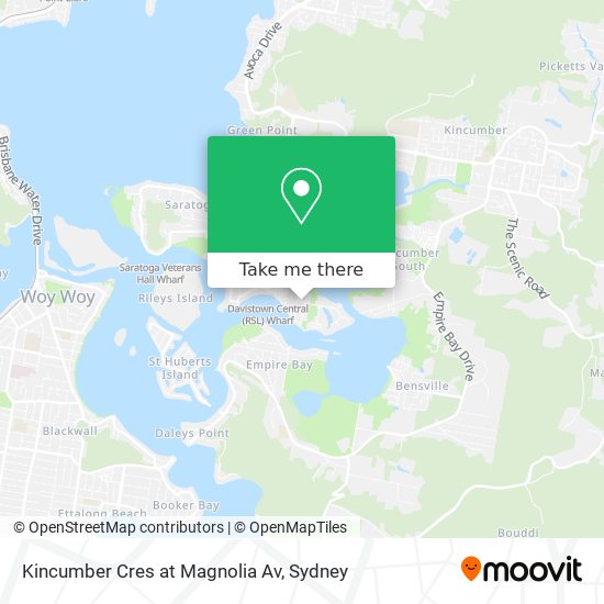 Kincumber Cres at Magnolia Av map