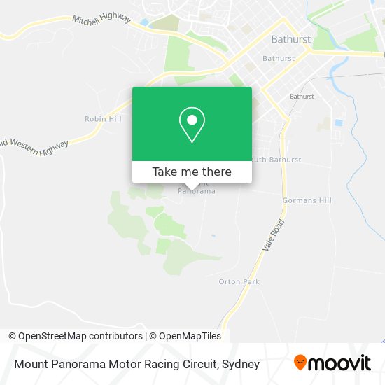 Mount Panorama Motor Racing Circuit map