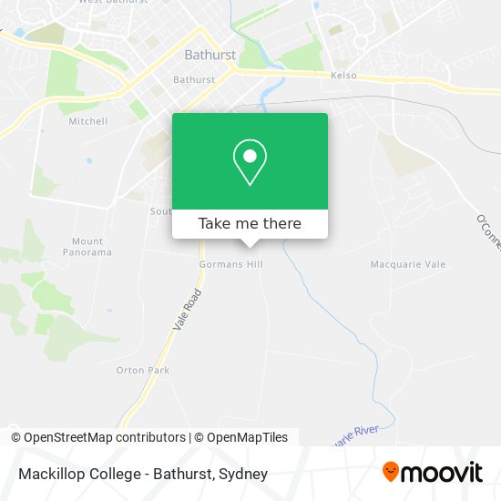 Mackillop College - Bathurst map