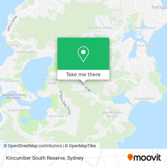 Kincumber South Reserve map