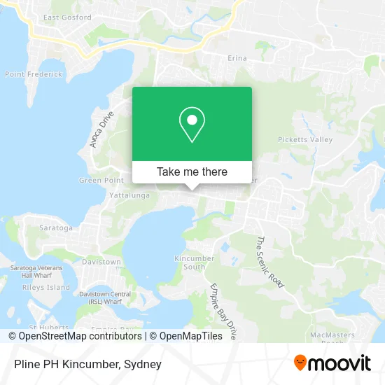 Pline PH Kincumber map