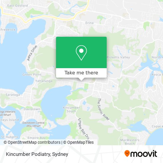 Mapa Kincumber Podiatry