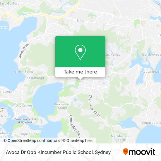 Avoca Dr Opp Kincumber Public School map