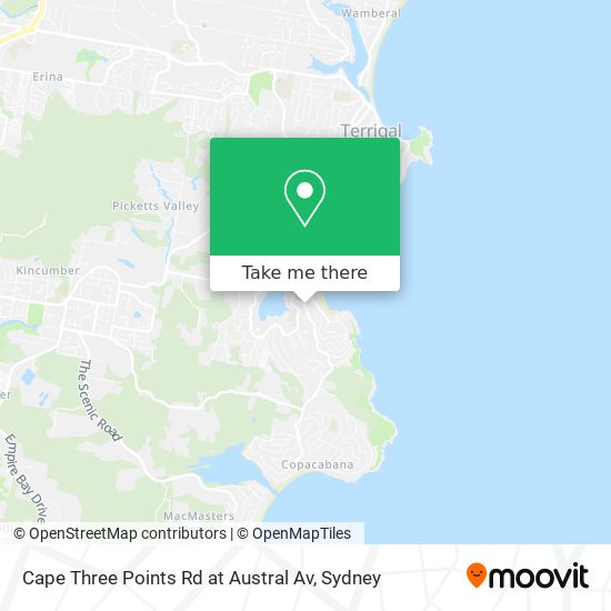 Mapa Cape Three Points Rd at Austral Av