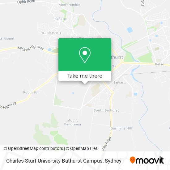 Charles Sturt University Bathurst Campus map