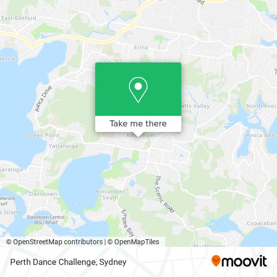Perth Dance Challenge map
