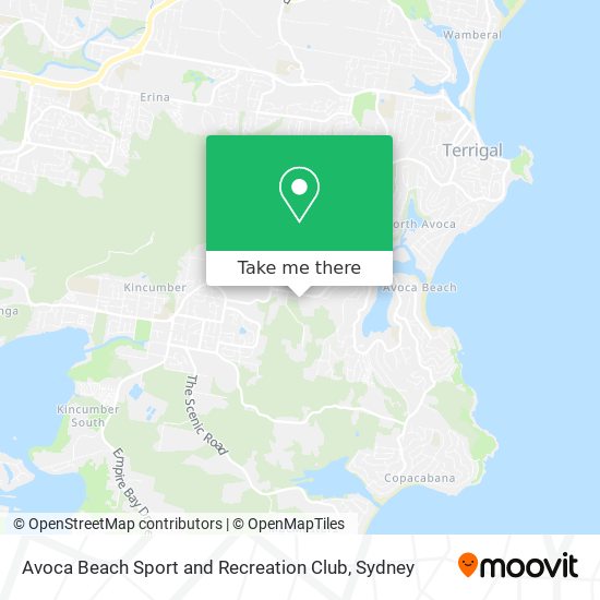 Avoca Beach Sport and Recreation Club map