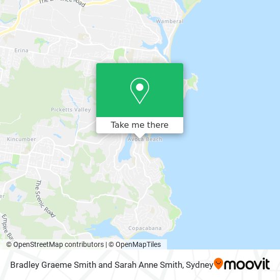 Bradley Graeme Smith and Sarah Anne Smith map