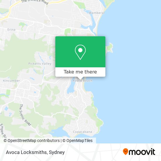 Avoca Locksmiths map