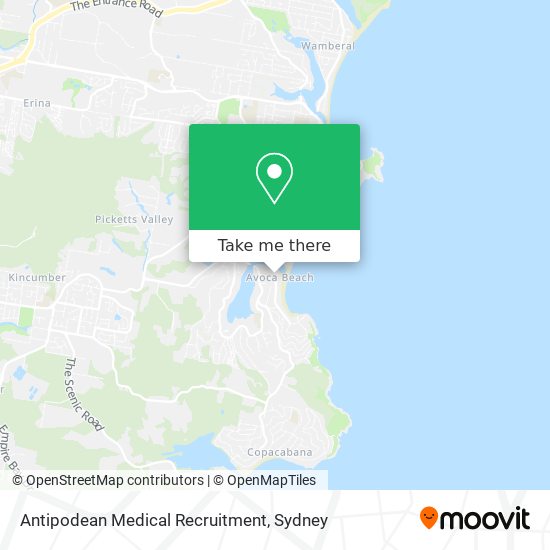 Mapa Antipodean Medical Recruitment