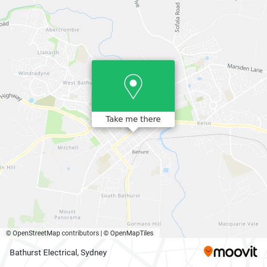 Bathurst Electrical map
