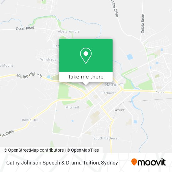Cathy Johnson Speech & Drama Tuition map