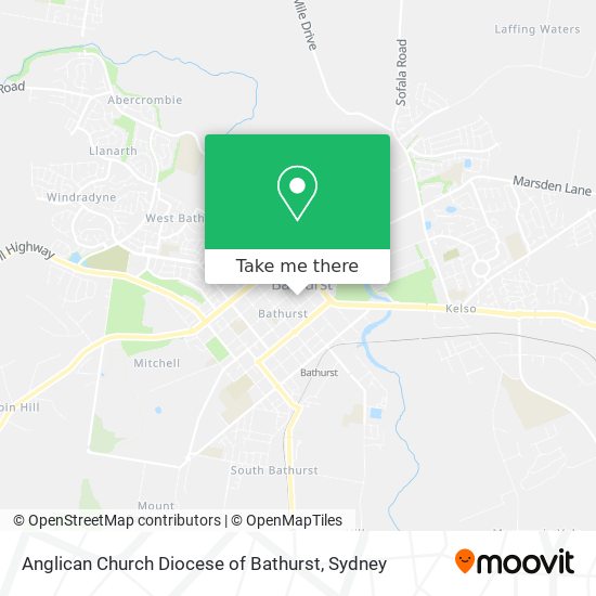 Mapa Anglican Church Diocese of Bathurst