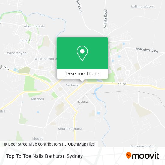 Top To Toe Nails Bathurst map