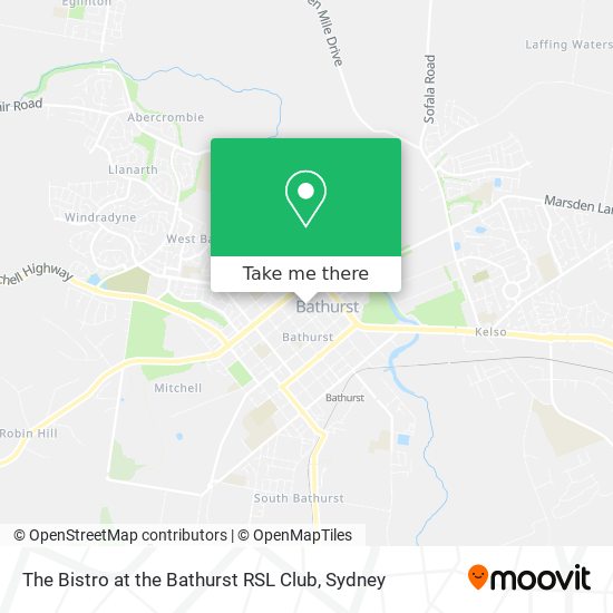 The Bistro at the Bathurst RSL Club map