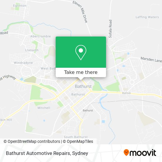 Bathurst Automotive Repairs map