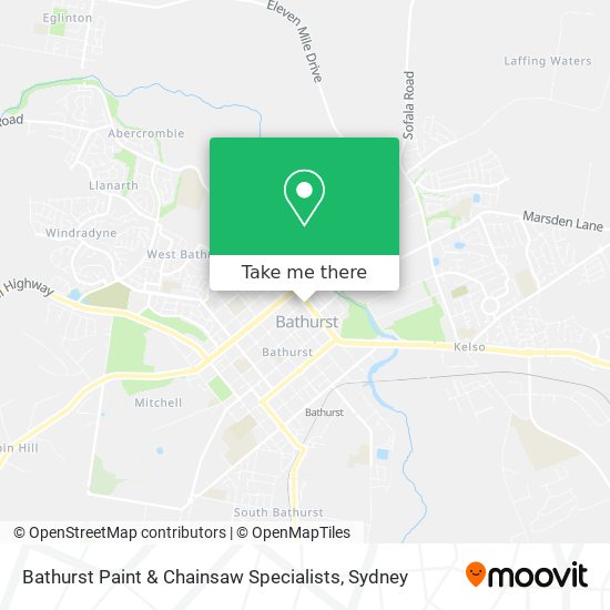 Mapa Bathurst Paint & Chainsaw Specialists